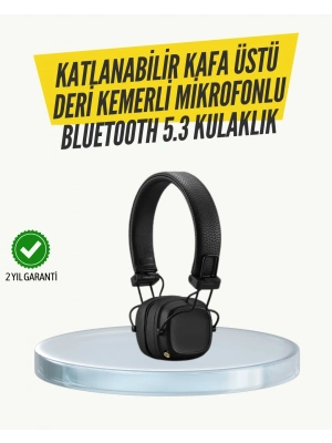 ® Ergonomik Konforlu Kablosuz Kulak Üstü Bluetooth Kulaklık