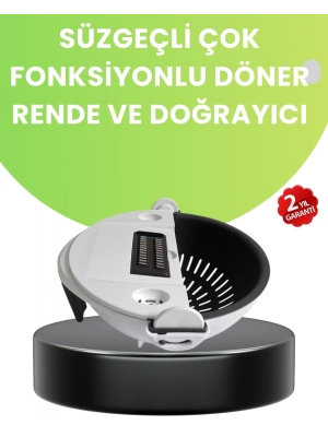 ® Ergonomik Sebze Rendeleyici ve Süzgeç Hazneli Dilimleyici
