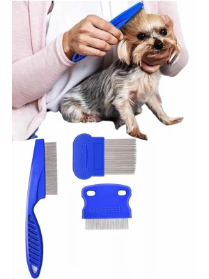 ® Evcil Hayvan Bit Tarağı Seti Paslanmaz Çelik Bıçaklı 4lü Set