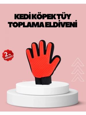 ® Evcil Hayvanlar İçin Tüy Dökülme Önleyici Eldiven – Masaj ve Temizlik İçin Yumuşak Silikon Uçlu