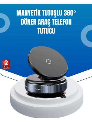 ® Evrensel Manyetik Araç Telefon Tutucu 360° Döner Başlık