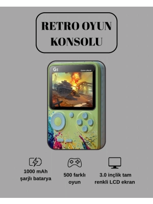 ® G5 Game Box Retro Mini Oyun Konsolu – 500 Dahili Oyun