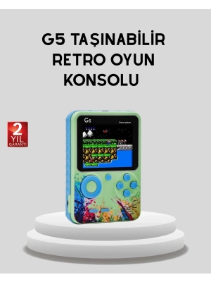 ® G5 Taşınabilir Retro Game Box 500 Oyunlu Şarjlı Mini Oyun Konsolu