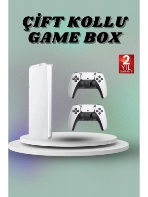 ® Game Box 3D Çift Oyun Kollu 4K HD Ekran 20000den Fazla Oyun Seçeneği 2.4G Kablosuz