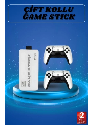 ® Game Stick 4K Retro Çift Kollu Atari Oyunlari +20000 Oyunlu Konsol Nostalji