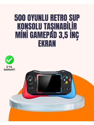® Geniş Ekranlı 500 Oyunlu Taşınabilir El Konsolu – Her Yerde Kesintisiz Oyun Keyfi
