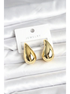 ® Gold Renk Damla Küpe 30 mm