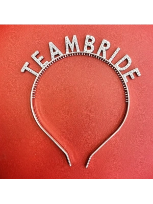 Gümüş Renk Team Bride Taç Plastik – Gelin ve Nedime Tacı