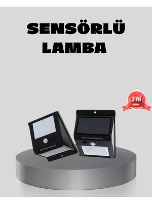 ® Güneş Enerjili Sensörlü Dış Mekan Duvar Lambası – 3 Modlu, 2200mAh Pil, 120° Algılama