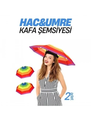 ® Hac Umre Kafa Şemsiyesi Güneş Koruma Şemsiyesi 2 adet