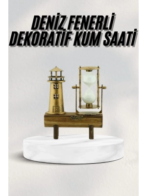 ® Hediyelik Kum Saati Retro Dekoratif Deniz Feneri Kum Saati