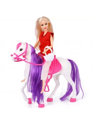 ® Jasmine Atlı Bebek Beyaz-Pembe