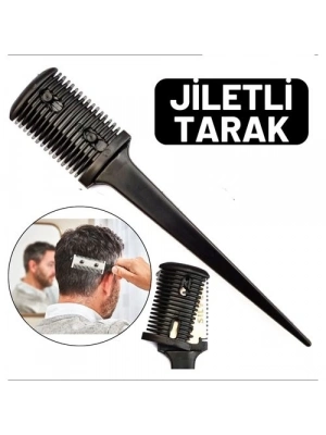 ® Jiletli Kırık Saç Sakal Düzletme İnceltme Tarağı