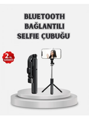 ® Kablosuz Bluetooth Selfie Çubuğu – 360° Dönebilir Başlık, Taşınabilir ve Şık Tasarım