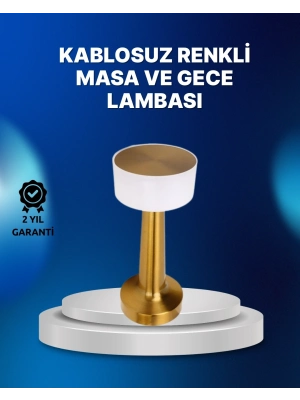 ® Kablosuz Dokunmatik Masa Lambası – Şık Modern Metal Gövde, USB Şarjlı