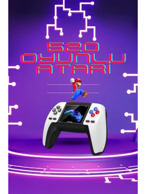 ® Kablosuz Oyun Konsolu Atari Game Stick Retro Konsol 520 Oyunlu