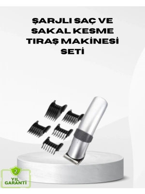 ® Kablosuz Profesyonel Tıraş Makinesi – Şarjlı, 60 Dakika Kullanım Süreli, Çelik Bıçaklı, Sessiz Motor