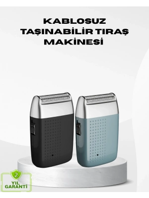 ® Kablosuz Şarjlı Sakal Tıraş Makinesi – Kuru Kullanım, Uzun Pil Ömrü
