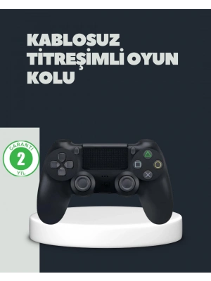 ® Kablosuz Titreşimli Oyun Kolu – PS4 Uyumlu Ergonomik Tasarım ve Uzun Pil Ömrü