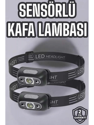 Kafa Lambası Kamp Lambası Led Işık Şarjlı Ayarlanabilir