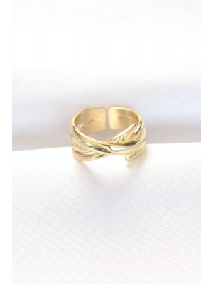 ® Kalın Gold Renk Ayarlanabilir Yüzük