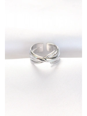 ® Kalın Silver Renk Ayarlanabilir Yüzük