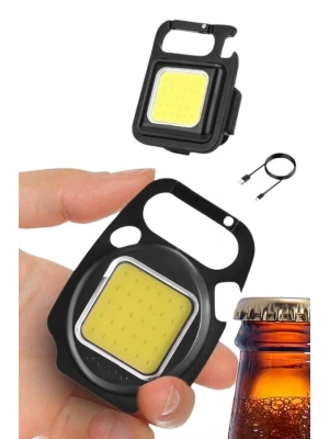 ® Kamp Çadır Lambası Şarjlı El Feneri Işıldak Anahtarlık Mini Mıknatıslı