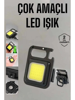 ® Kamp Işığı Çok Fonksiyonlu Taşınabilir Anahtarlık Kapak Açma Manyetik Özelliği