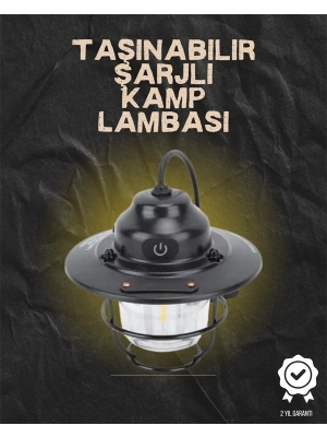 ® Kamp ve Bahçe İçin Retro LED Fener – Sıcak Işık, Uzun Ömürlü Batarya
