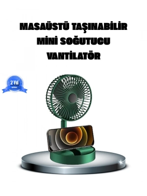 ® Katlanabilir Şarjlı Mini Fan 3 Kademeli Hız Ayarlı Taşınabilir