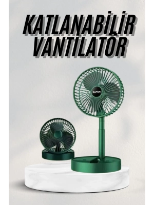 ® Katlanabilir Teleskopik Şarjlı Fan Masaüstü Soğutucu Vantilatör