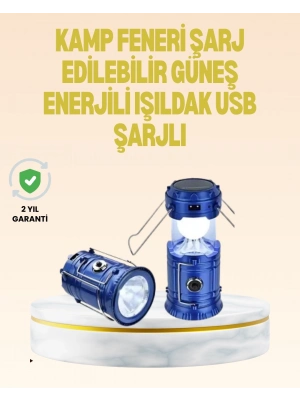 ® Katlanabilir USB Çıkışlı Kamp Feneri – Şarj Edilebilir, Dayanıklı ve Çok Fonksiyonlu