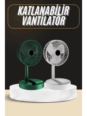 ® Katlanabilir Usb Şarjlı Masaüstü Soğutucu Mini Fan Telefon Tutucu