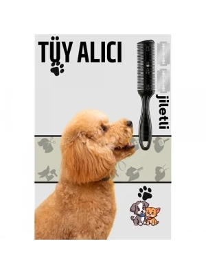 ® Kedi ve Köpek Çift Jiletli Tüy Alma Tarağı