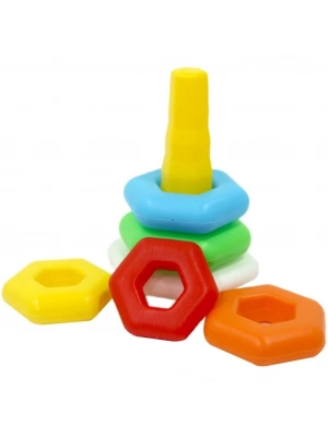 ® Kiki Fileli Renkli Altıgen Halkalar