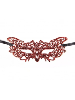Kırmızı Dantel Masquerade Maskesi 9 No