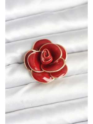 ® Kırmızı Gül Model Broş