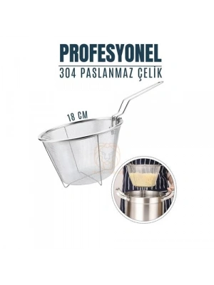® Kızartma Süzgeci Patates Kızartma Filtresi 304 Paslanmaz Çelik Mink Design