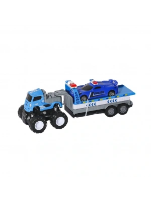 ® KLX600-361 Sürtmeli Die Cast 4x4 Polis Arabası Taşıyıcılı -Vardem