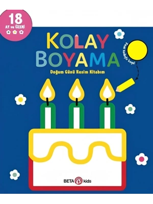 Kolay Boyama Doğum Günü Resim Kitabım
