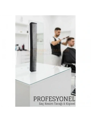 ® Kuaför Saç Kesim Tarağı - Profesyonel Eğimli Tasarım Berber Kesim Tarağı