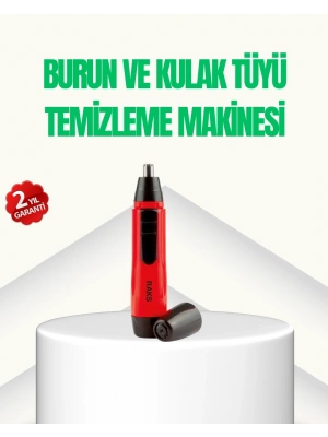 ® Kulak Burun Tüy Temizleme Makinası Pilli Kırmızı Ergonomik