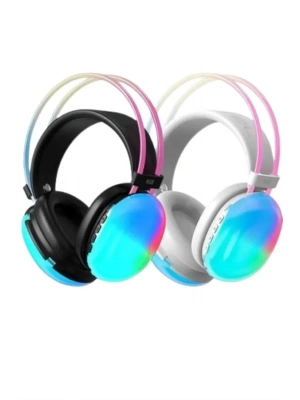 ® Kulak Üstü Kablosuz Bluetooth Kulaklık Unısex Renkli Işıklı Kulaklık