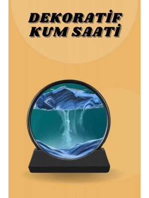 ® Kum Saati Yuvarlak Şık Kum Tablosu Dekoratif Kum Sulu Kum Saati