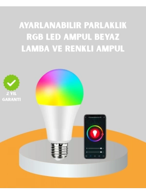 ® Kumanda Destekli Çok Renkli Akıllı LED Ampul