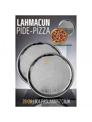 Lahmacun Pizza Pide Pişirme Tepsisi 28 CM 2 li SET 721314