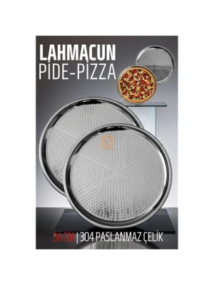Lahmacun Pizza Pide Pişirme Tepsisi 36 CM 2 li SET 721315