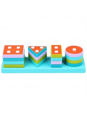 ® ​​​​​​​LC Ahşap Geometrik Şekiller Bul-Tak