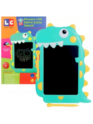 ® LCD Dijital Renkli Dinozor Çizim Tableti 8,5 İnç