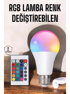 ® Led Ampul Enerji Dostu RGB Işıklı 100W Led Işık